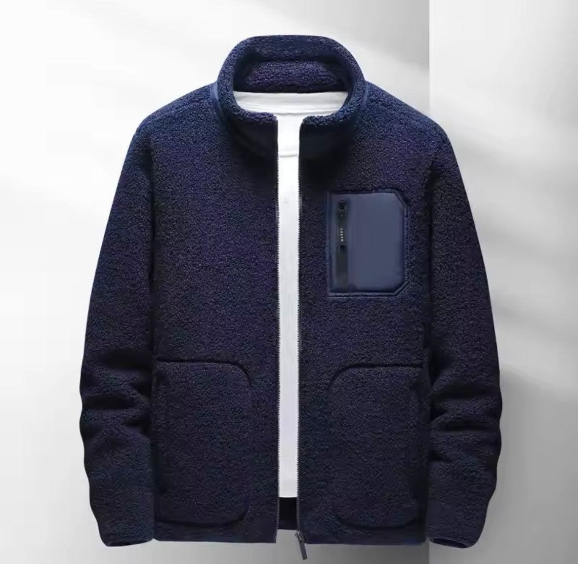 R&B | Herren Zip-Up Jacke - Hoher Kragen mit mehreren Taschen