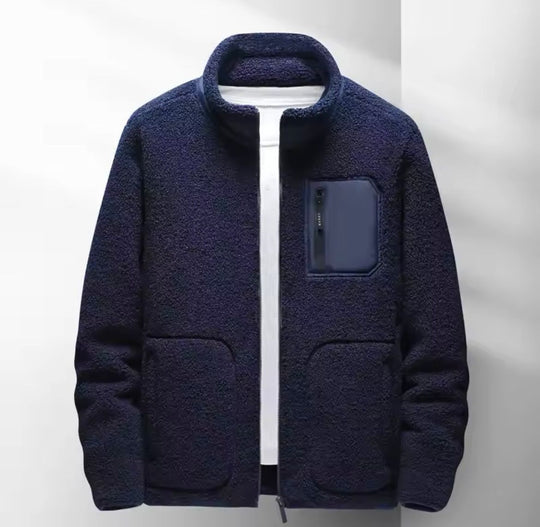 R&B | Herren Zip-Up Jacke - Hoher Kragen mit mehreren Taschen