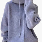 R&B | Oversized Strickpullover mit Hohem Kragen Acryl Warm und Komfortabel