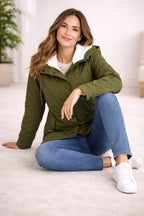 Lange Winterjacke Mit Kapuze & Futter