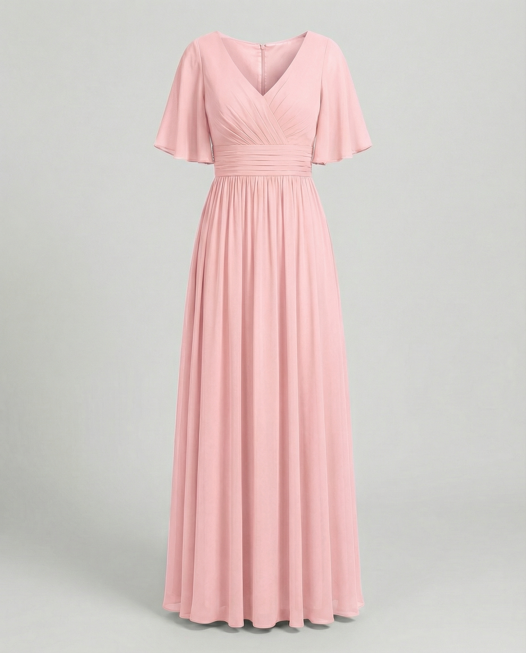 R&B | Kleid Fließendes V-Ausschnitt Chiffonkleid für Damen
