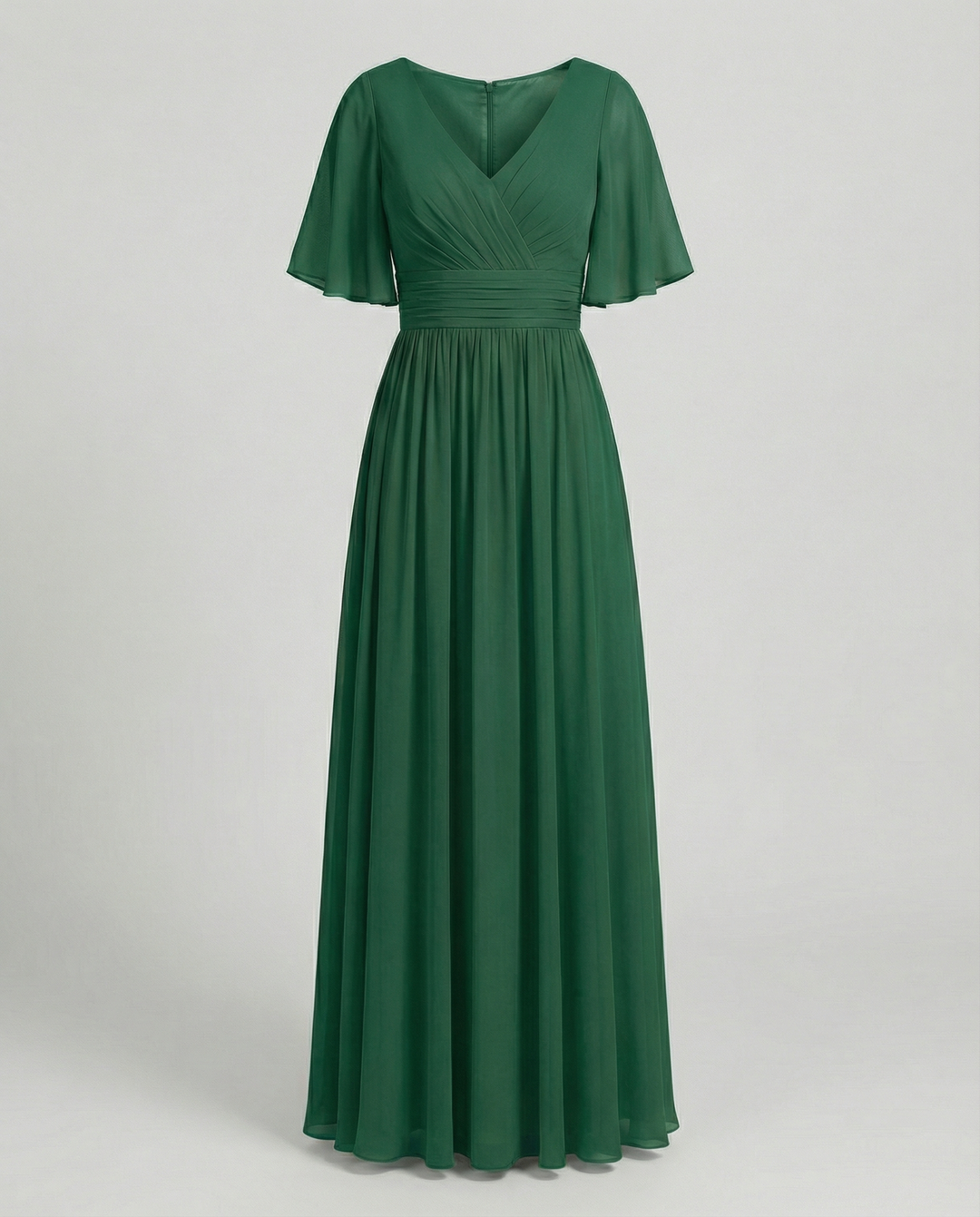 R&B | Kleid Fließendes V-Ausschnitt Chiffonkleid für Damen