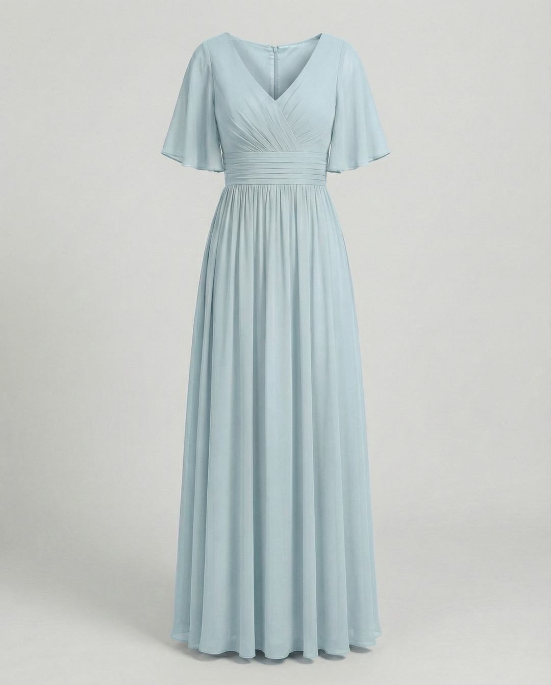 R&B | Kleid Fließendes V-Ausschnitt Chiffonkleid für Damen