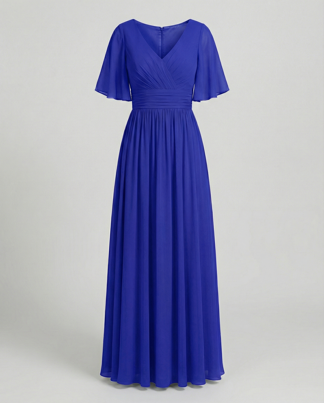 R&B | Kleid Fließendes V-Ausschnitt Chiffonkleid für Damen