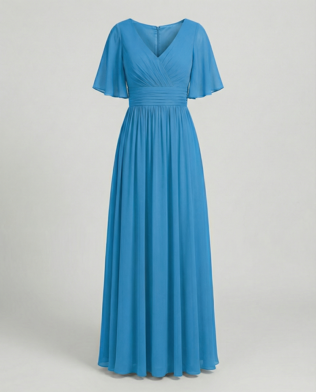 R&B | Kleid Fließendes V-Ausschnitt Chiffonkleid für Damen