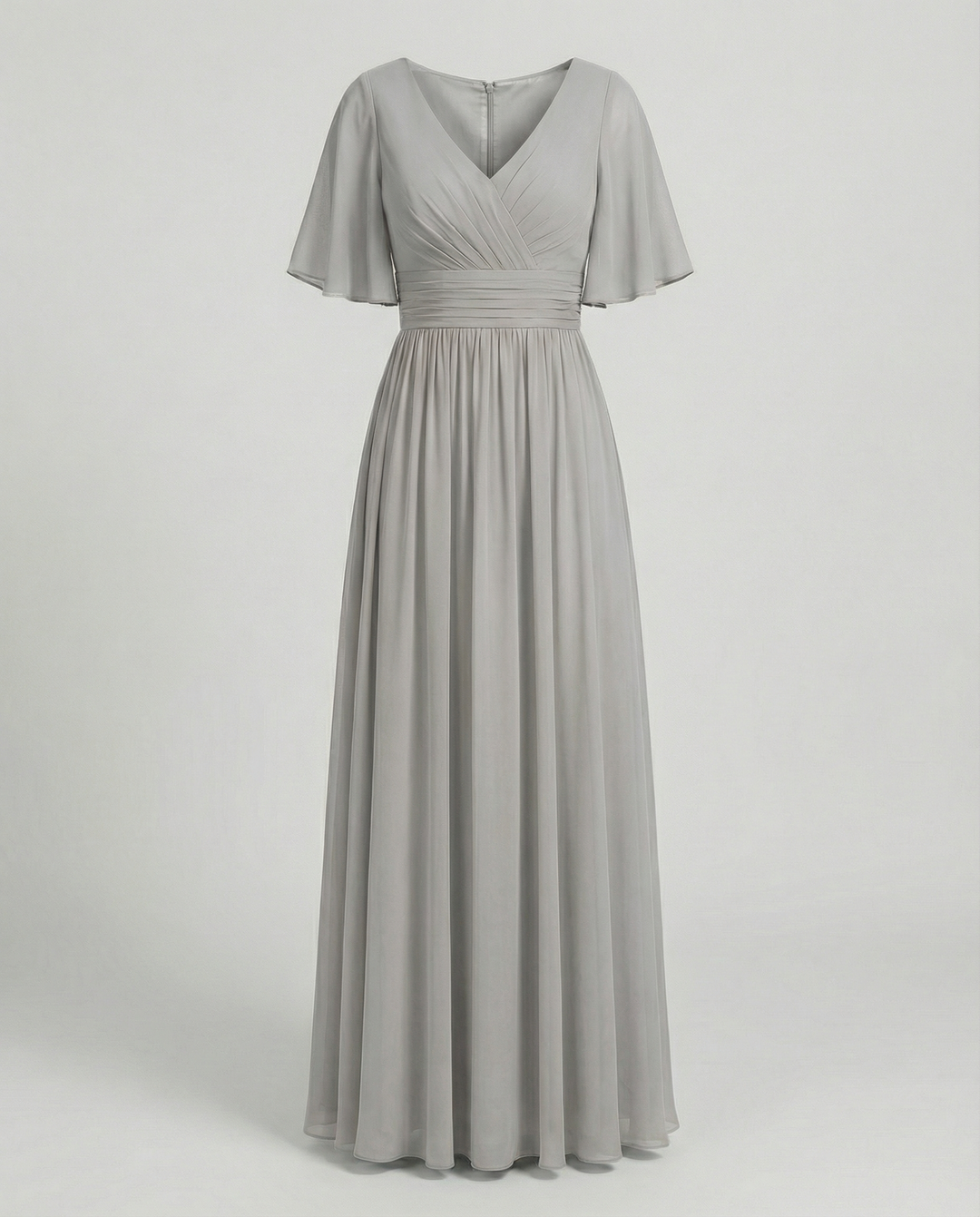 R&B | Kleid Fließendes V-Ausschnitt Chiffonkleid für Damen
