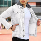 Denim-Shirt mit Kapuze
