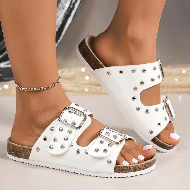 R&B | Damen Sandalen mit Doppeltem Riemen und Schnalle