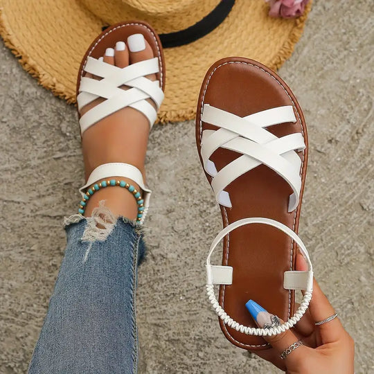 R&B | Sommer Römische Sandalen für Frauen mit Offener Zehe, Rutschfest und Elegant