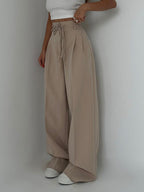 R&B | Damenhose mit Hohem Bund und Weitem Bein
