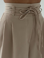 R&B | Damenhose mit Hohem Bund und Weitem Bein