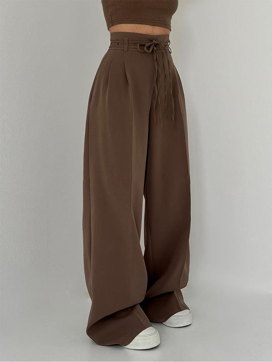 R&B | Damenhose mit Hohem Bund und Weitem Bein