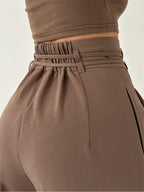R&B | Damenhose mit Hohem Bund und Weitem Bein