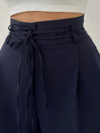R&B | Damenhose mit Hohem Bund und Weitem Bein