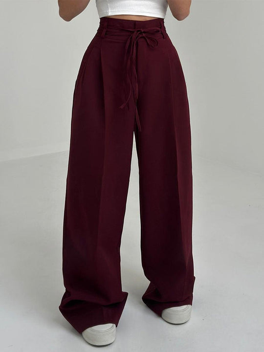 R&B | Damenhose mit Hohem Bund und Weitem Bein
