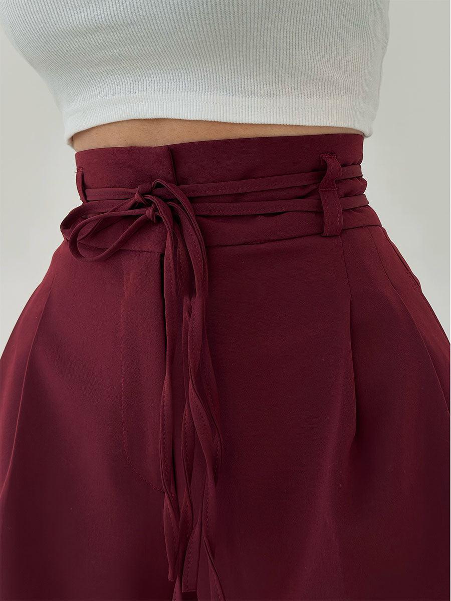 R&B | Damenhose mit Hohem Bund und Weitem Bein