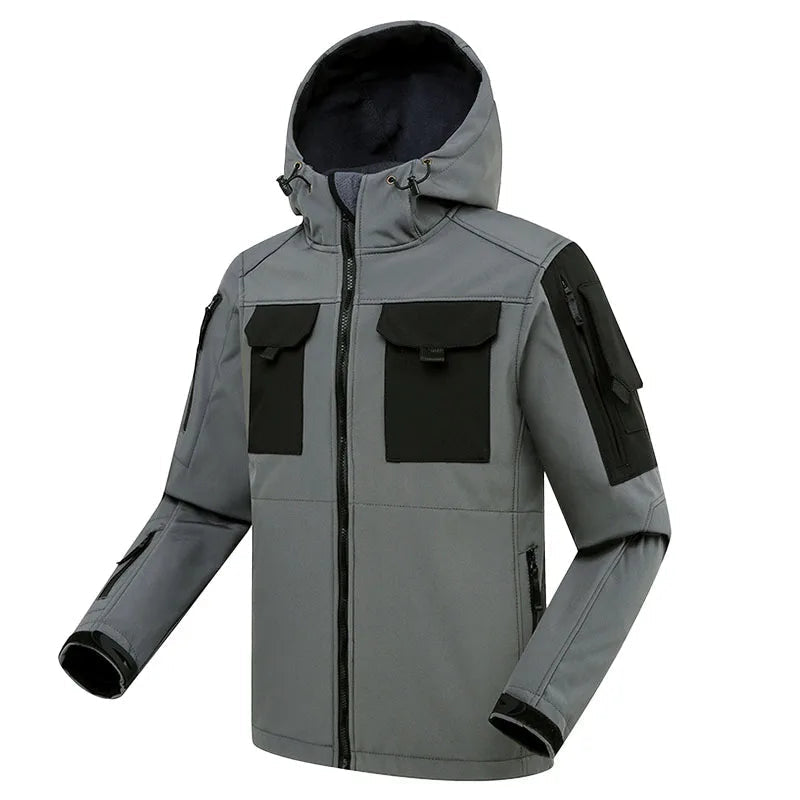 R&B | Outdoor Herren Cargo Set wasserdicht und winddicht mit Kapuze für Wandern und täglichen GR&Brauch