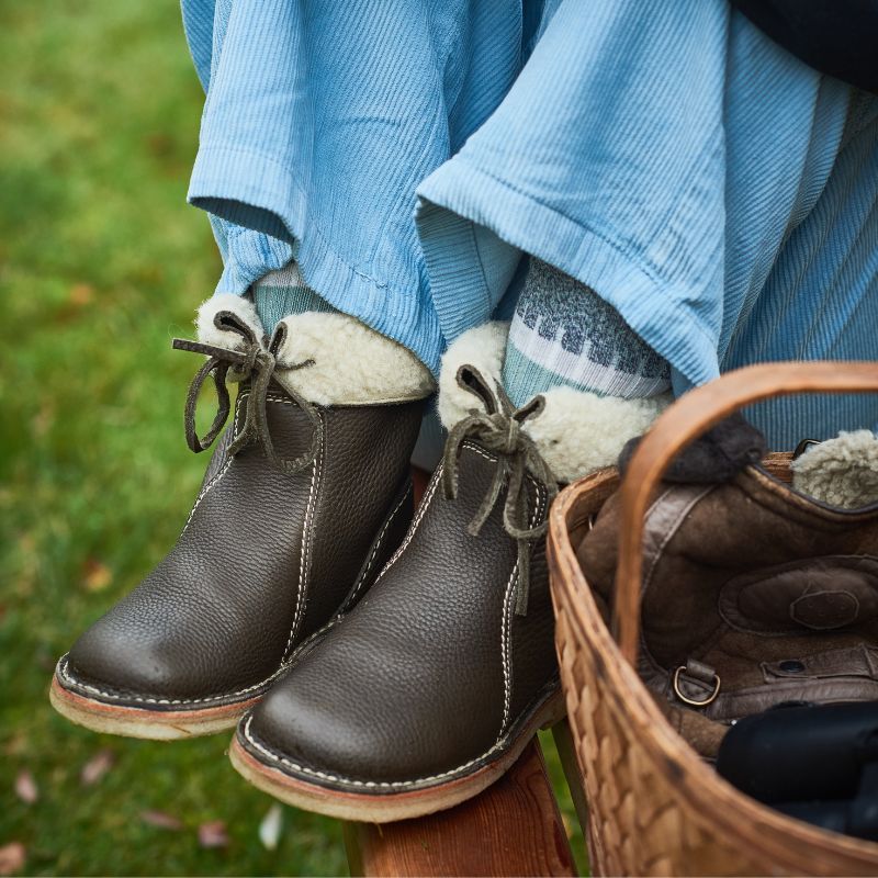 Warme wasserdichte rutschfeste Pelz-Schneestiefel R&B
