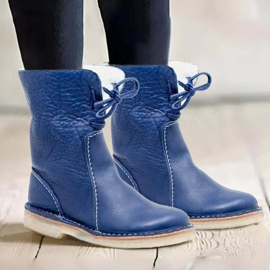 Warme wasserdichte rutschfeste Pelz-Schneestiefel R&B