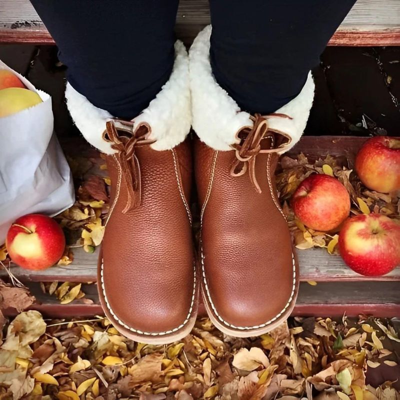 Warme wasserdichte rutschfeste Pelz-Schneestiefel R&B