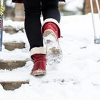 Warme wasserdichte rutschfeste Pelz-Schneestiefel R&B