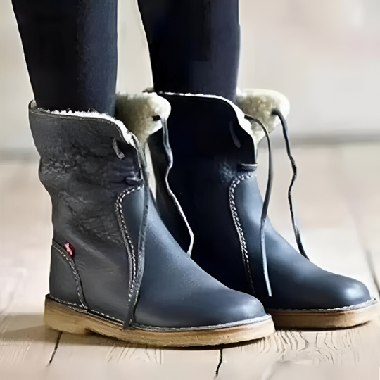 Warme wasserdichte rutschfeste Pelz-Schneestiefel R&B