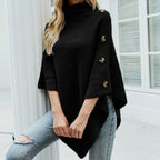 Elegantes Rollkragen-Poncho