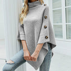 Elegantes Rollkragen-Poncho