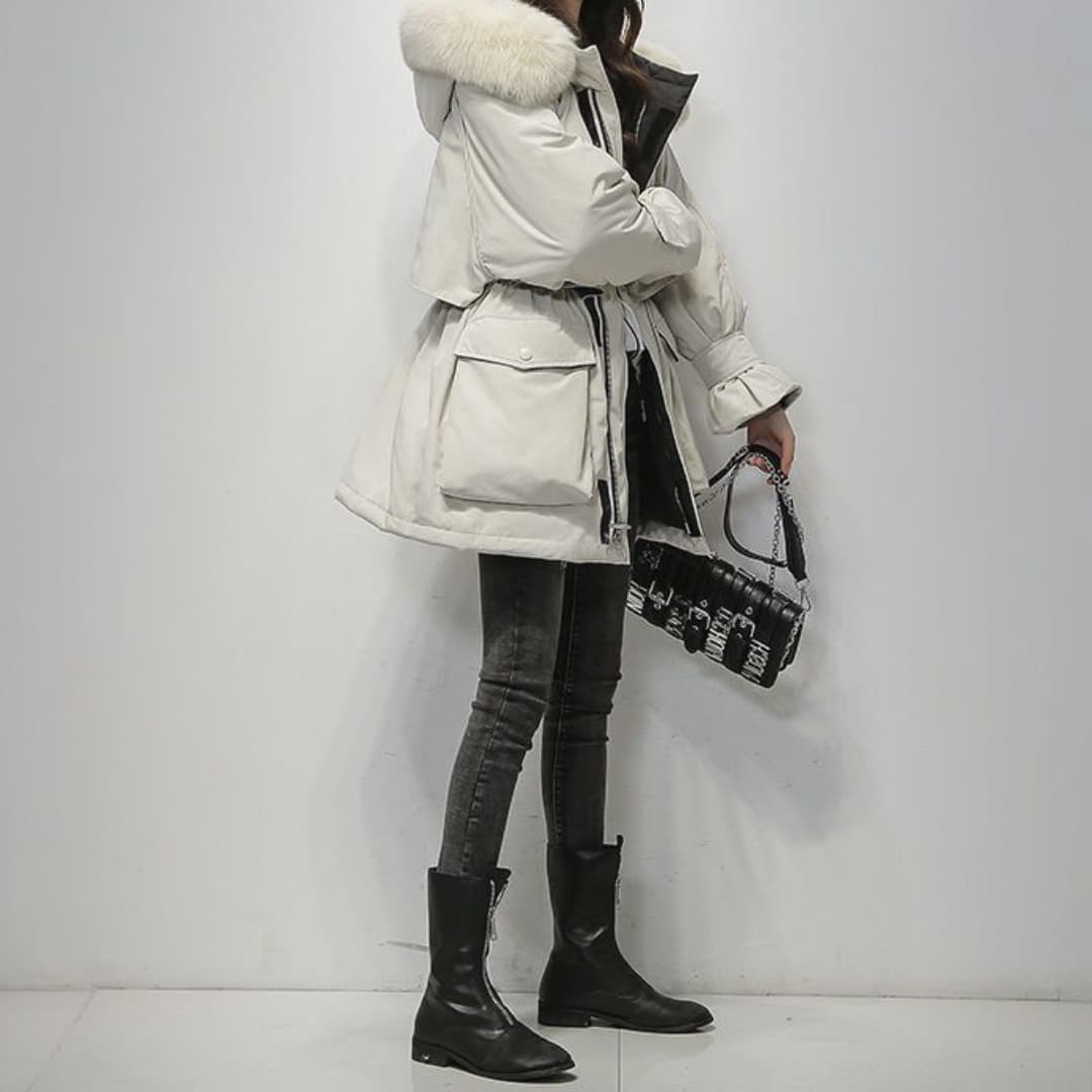 R&B | Warmer Winterparka Mit Pelzkragen