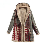 R&B | Dicke Bedruckte Fleece-Jacke