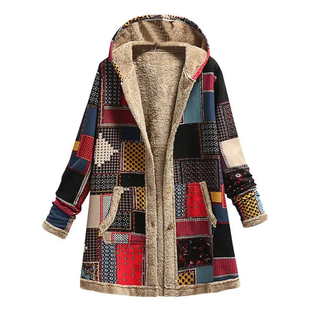 R&B | Dicke, Bedruckte Kaschmir-Jacke
