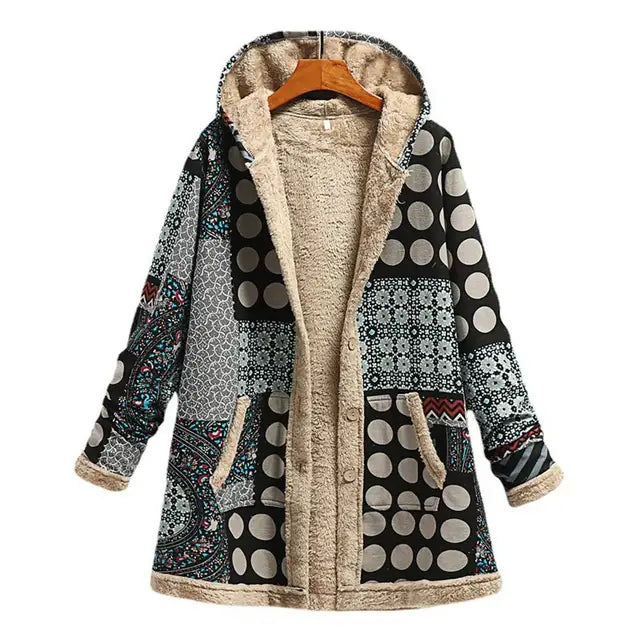 R&B | Dicke, Bedruckte Kaschmir-Jacke