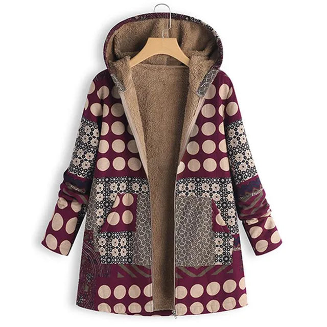 R&B | Dicke, Bedruckte Kaschmir-Jacke