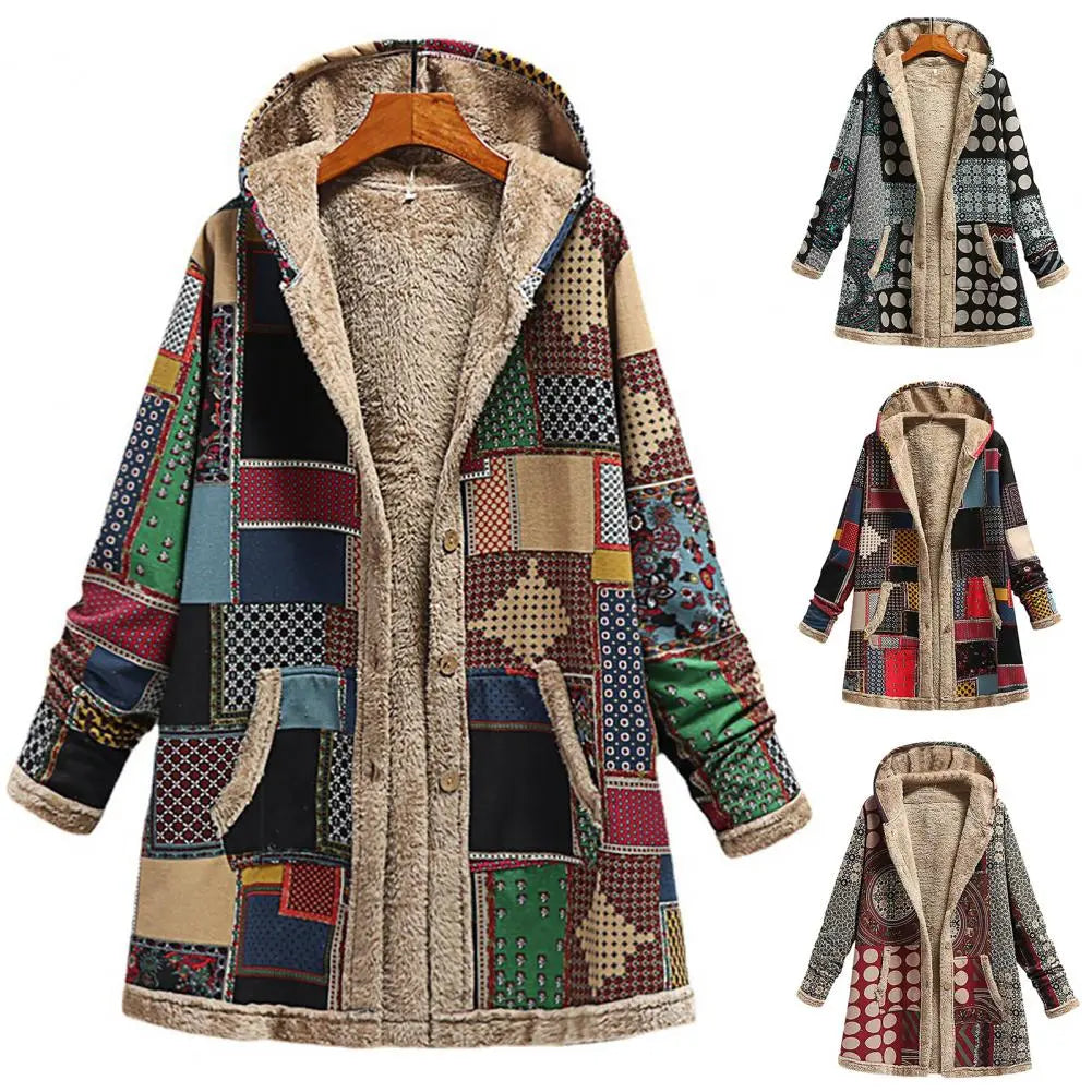 R&B | Dicke, Bedruckte Kaschmir-Jacke