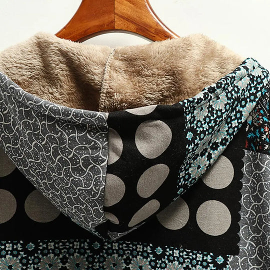 R&B | Dicke, Bedruckte Kaschmir-Jacke