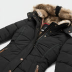 R&B | Parka Damen - Stepp-Pufferjacke mit Kunstfellkapuze