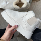 Winterstiefel | Knöchel | Schlupfstiefel | Kunstfell gefütterte Stiefel | Damenstiefel R&B