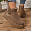 Winterstiefel | Knöchel | Schlupfstiefel | Kunstfell gefütterte Stiefel | Damenstiefel R&B