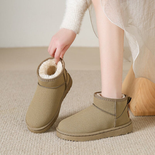 Winterstiefel - Slipper-Modell - Mit Fellfutter - Stiefeletten - Damenstiefel R&B