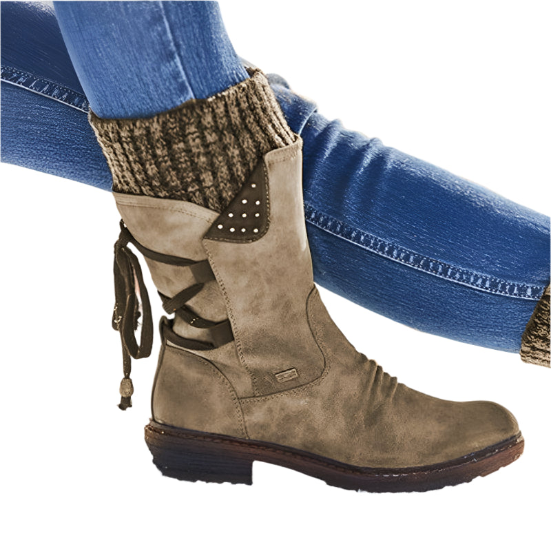 Winterstiefel | Reißverschluss | Rutschfest | Schneestiefel | Damenstiefel R&B