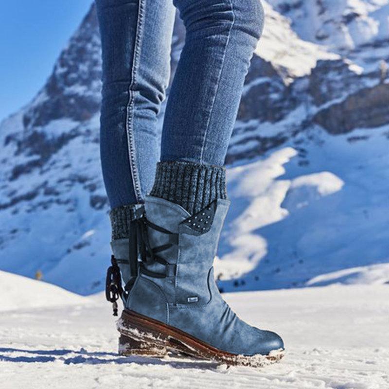 Winterstiefel | Reißverschluss | Rutschfest | Schneestiefel | Damenstiefel R&B