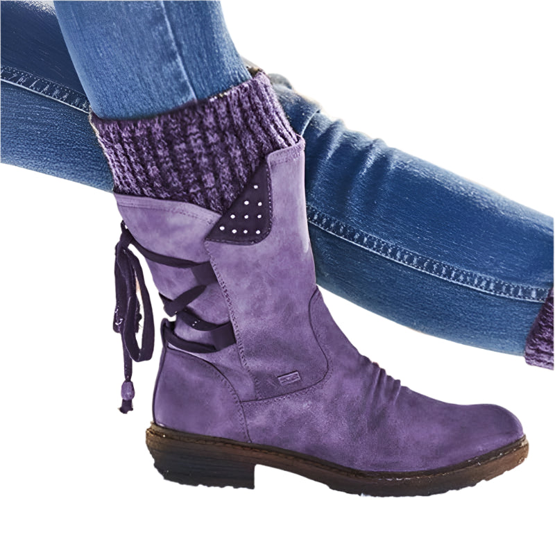 Winterstiefel | Reißverschluss | Rutschfest | Schneestiefel | Damenstiefel R&B