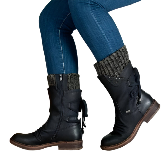 Winterstiefel | Reißverschluss | Rutschfest | Schneestiefel | Damenstiefel R&B