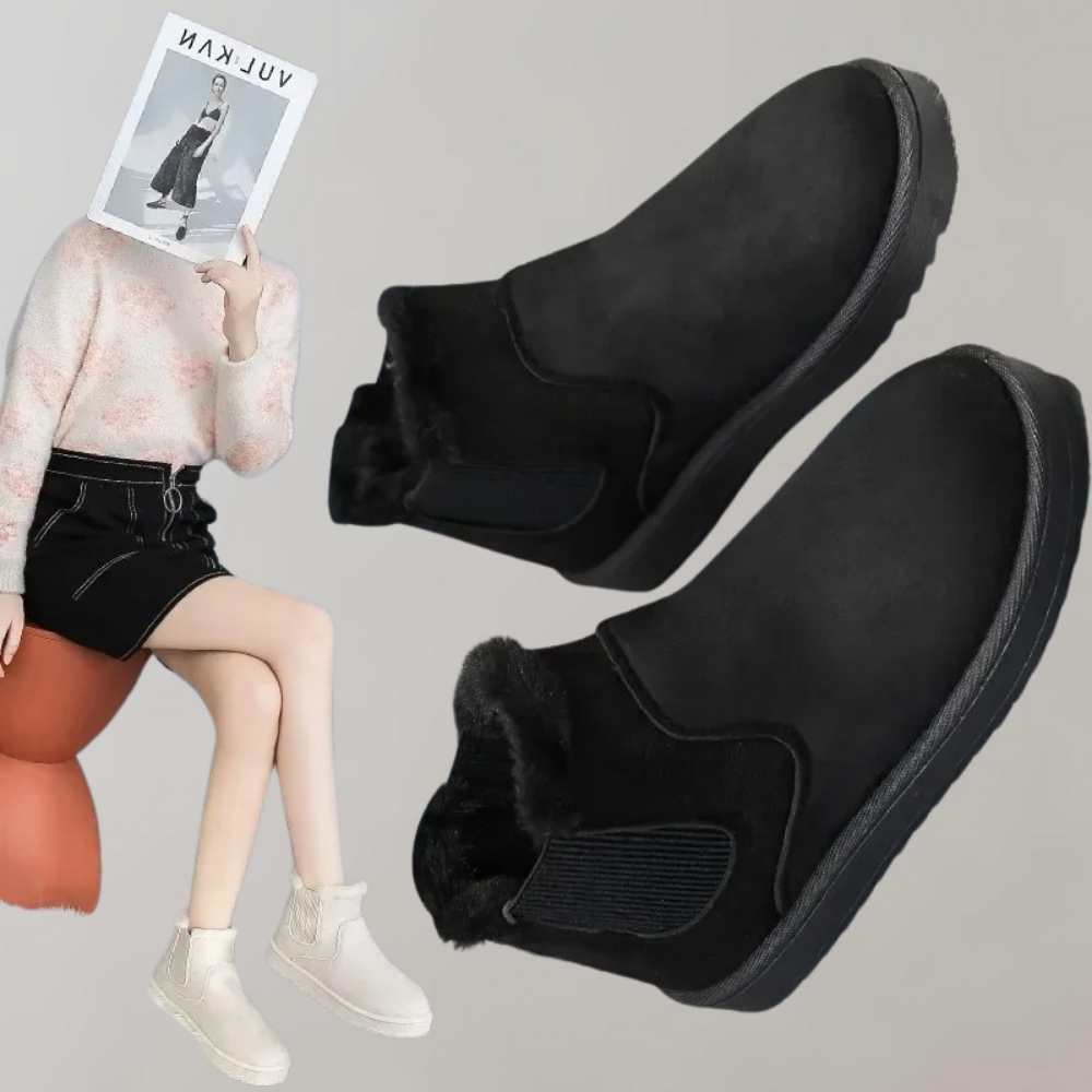 Winterstiefel | Slip-On | Fell | Stiefeletten | Damenstiefel R&B