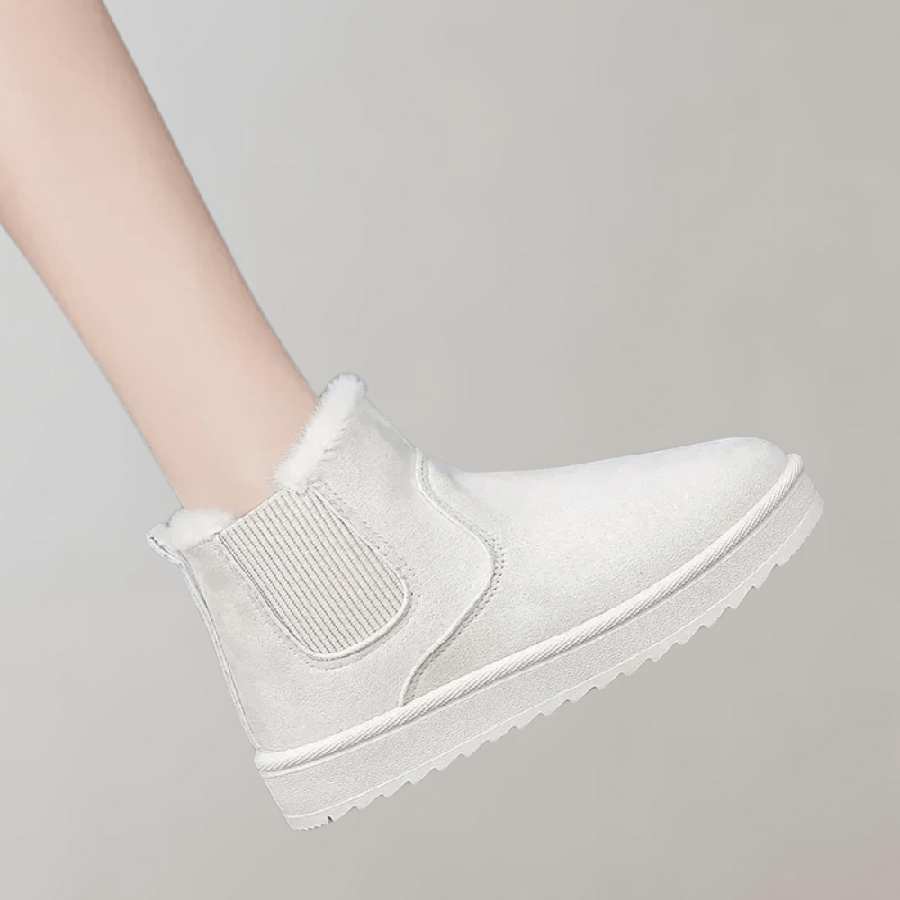 Winterstiefel | Slip-On | Mit Fell gefüttert | Knöchelstiefel | Damenstiefel R&B