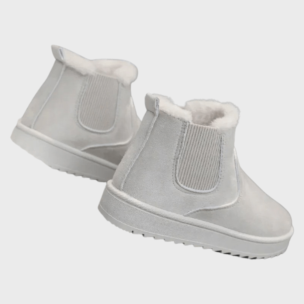 Winterstiefel | Slip-On | Mit Fell gefüttert | Knöchelstiefel | Damenstiefel R&B