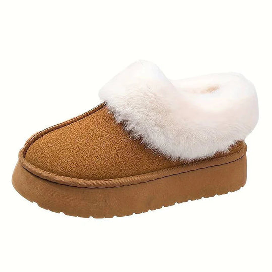 Winterstiefel - Frauen Pelz Slip-On Knöchel Winter Schuhe R&B