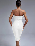 Feather Bandage Jurk Voor Stijlvolle Dames