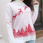 R&B | Weihnachts-Pullover Damen Strick Rentierdruck Pullover
