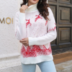 R&B | Weihnachts-Pullover Damen Strick Rentierdruck Pullover
